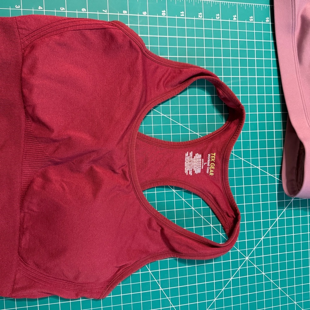 Tek Gear Women's Burgundy  and Blue Sports Bras (combo)